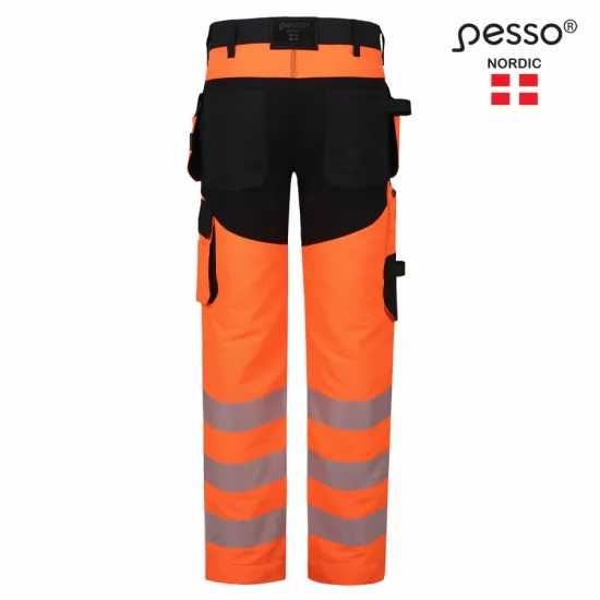 Augstas redzamības bikses Pesso, oranžā krāsā, URANUS Flexpro 135 Darba apģērbs, Darba bikses, Augstas redzamības apģērbs image