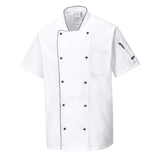 Pavāra jaka ar tīkliņaudumu ventilācijai, Aerated Portwest C676 Darba apģērbs, Pārtikas nozarei image