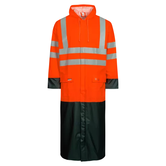 Augstas redzamības lietus virsjaka, Lyngsøe LR8085 Darba apģērbs, Virsjakas, Augstas redzamības apģērbs, Ūdens necaurlaidīgs apģērbs image