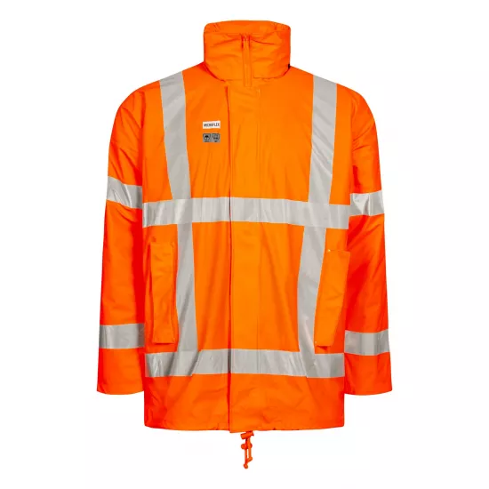 Silta lietus virsjaka ar izņemamu oderi, Lyngsøe LR78-RWS Darba apģērbs, Virsjakas, Augstas redzamības apģērbs, Ūdens necaurlaidīgs apģērbs, Silts darba apģērbs image