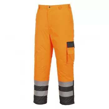 Kontrastējošas krāsas ziemas bikses ar oderi Hi-Vis, Portwest S686