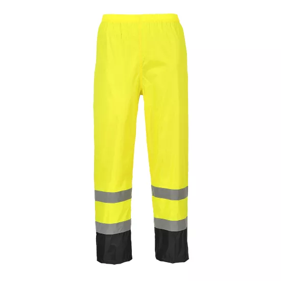 Augstas redzamības lietus bikses, Portwest H444 Darba bikses, Augstas redzamības apģērbs, Ūdens necaurlaidīgs apģērbs image