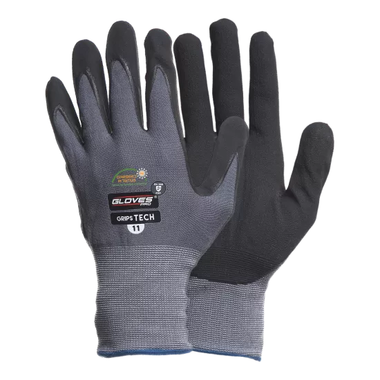 Darba cimdi pārklāti ar nitrilu GRIPS TECH, Gloves Pro image