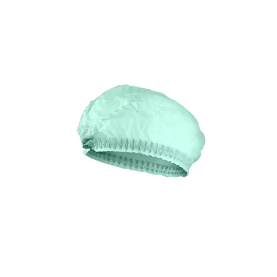 Vienreizlietojamas medicīnas cepures, Essenti Care PP CLIP 21”, gofrētas, zaļas, 100 gab. image